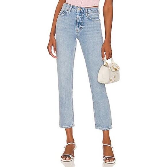 Rails Jeans The Melrose Classic Slim Womens Size 29 Light Wash Raw Hem